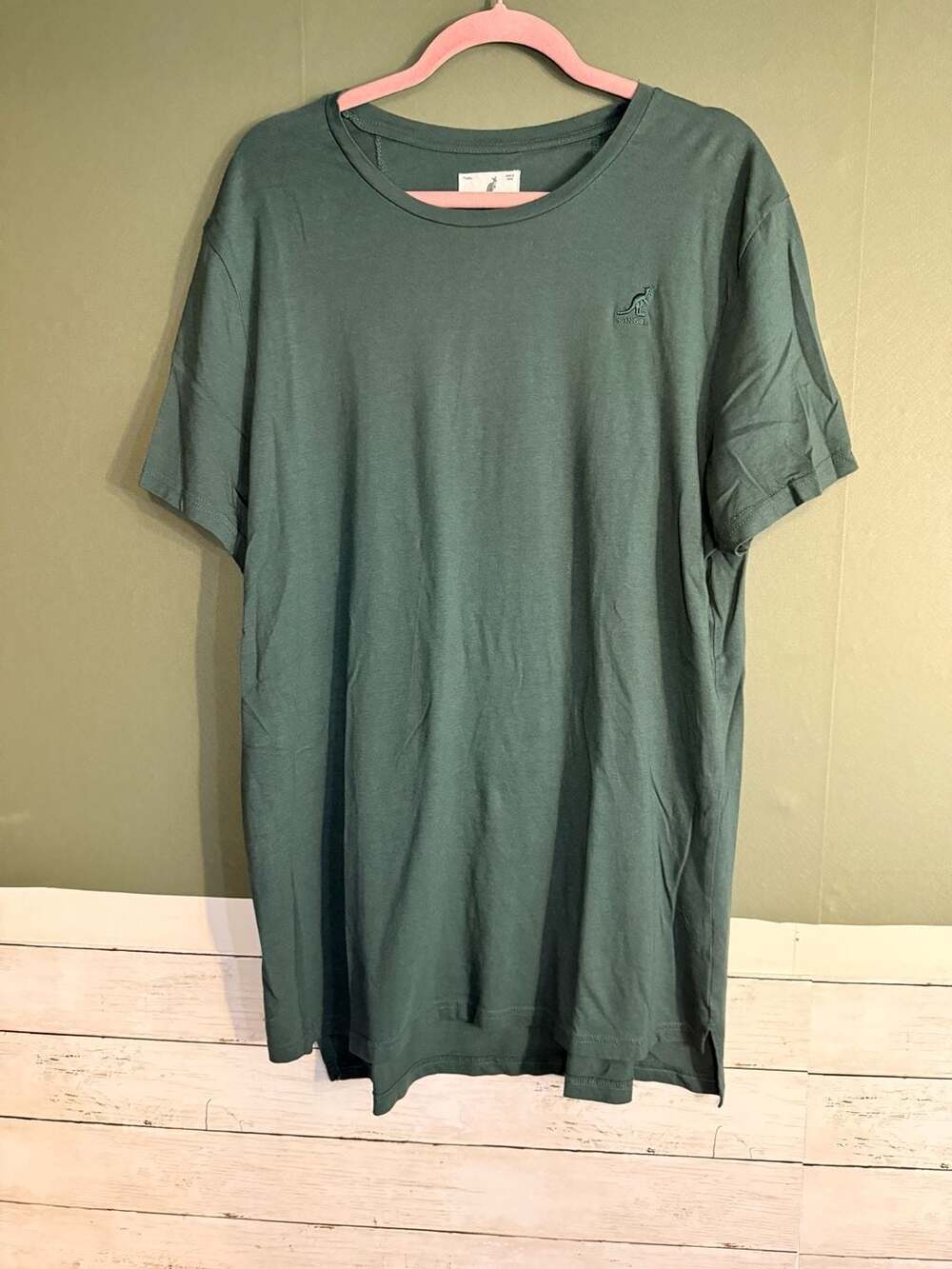 Kangol Men's Green Embroidered Logo T-Shirt Size XL‎ tall